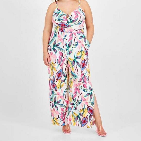 BAR III womens sleeveless wide-leg jumpsuit, size 14 - Picture 5 of 16